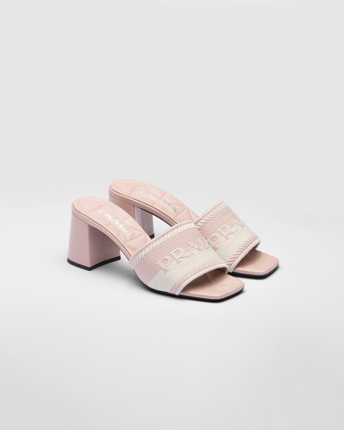 Prada Sandales en tissu brodé 1