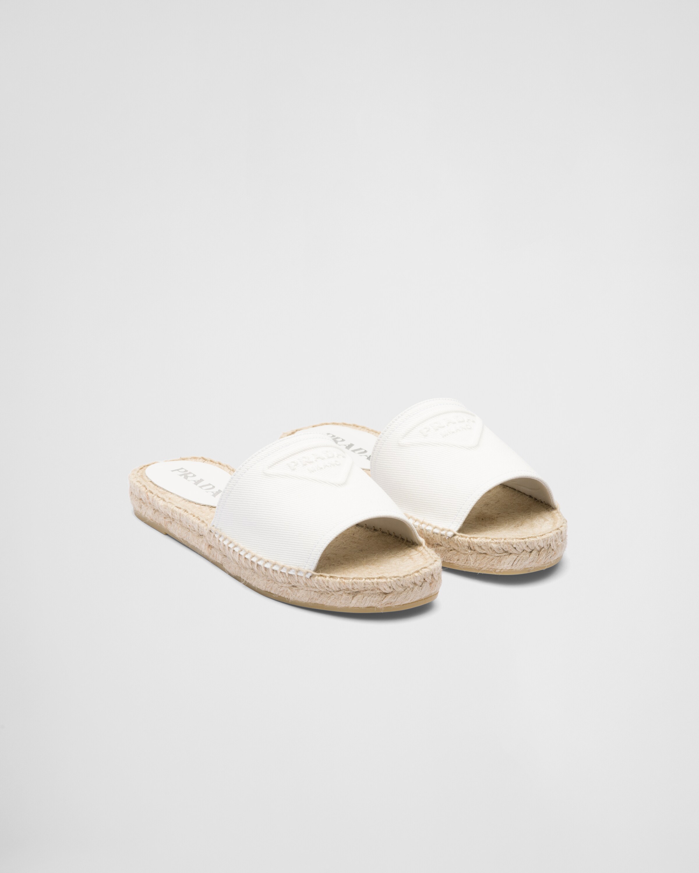 White espadrille clearance sliders