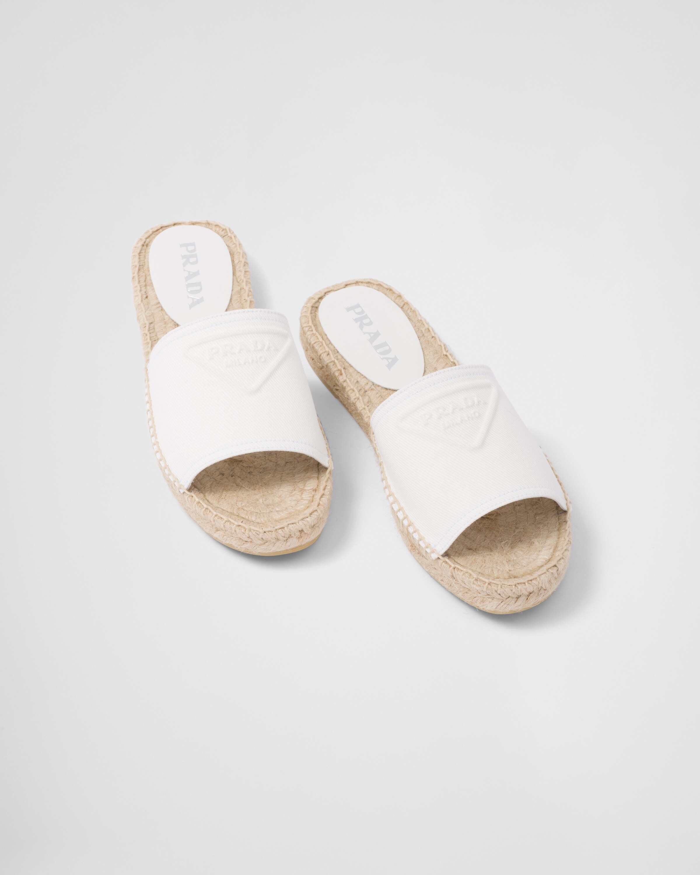 Prada canvas espadrille slides shop
