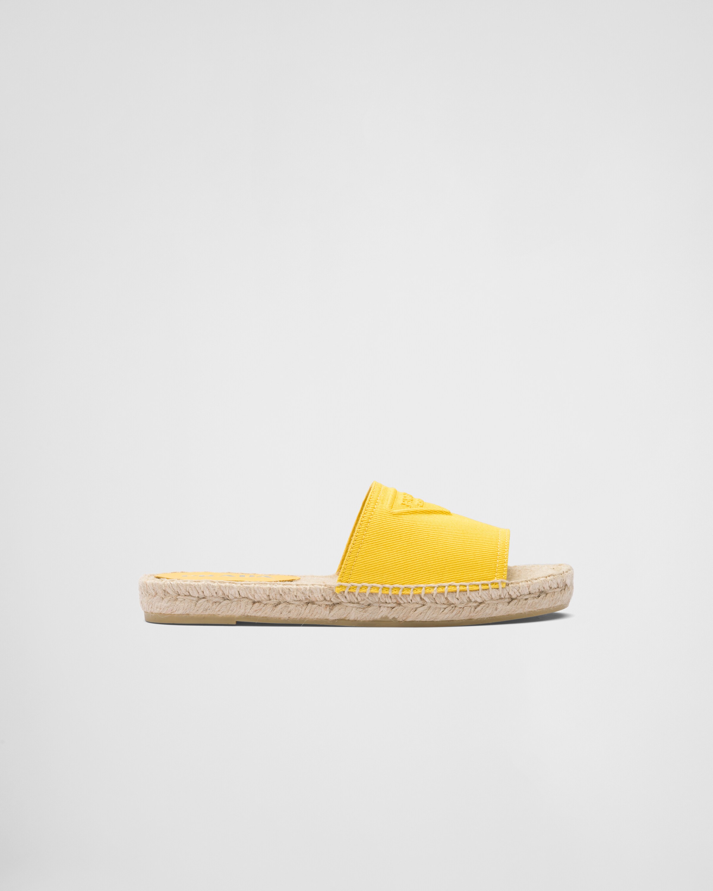 yellow leather slides