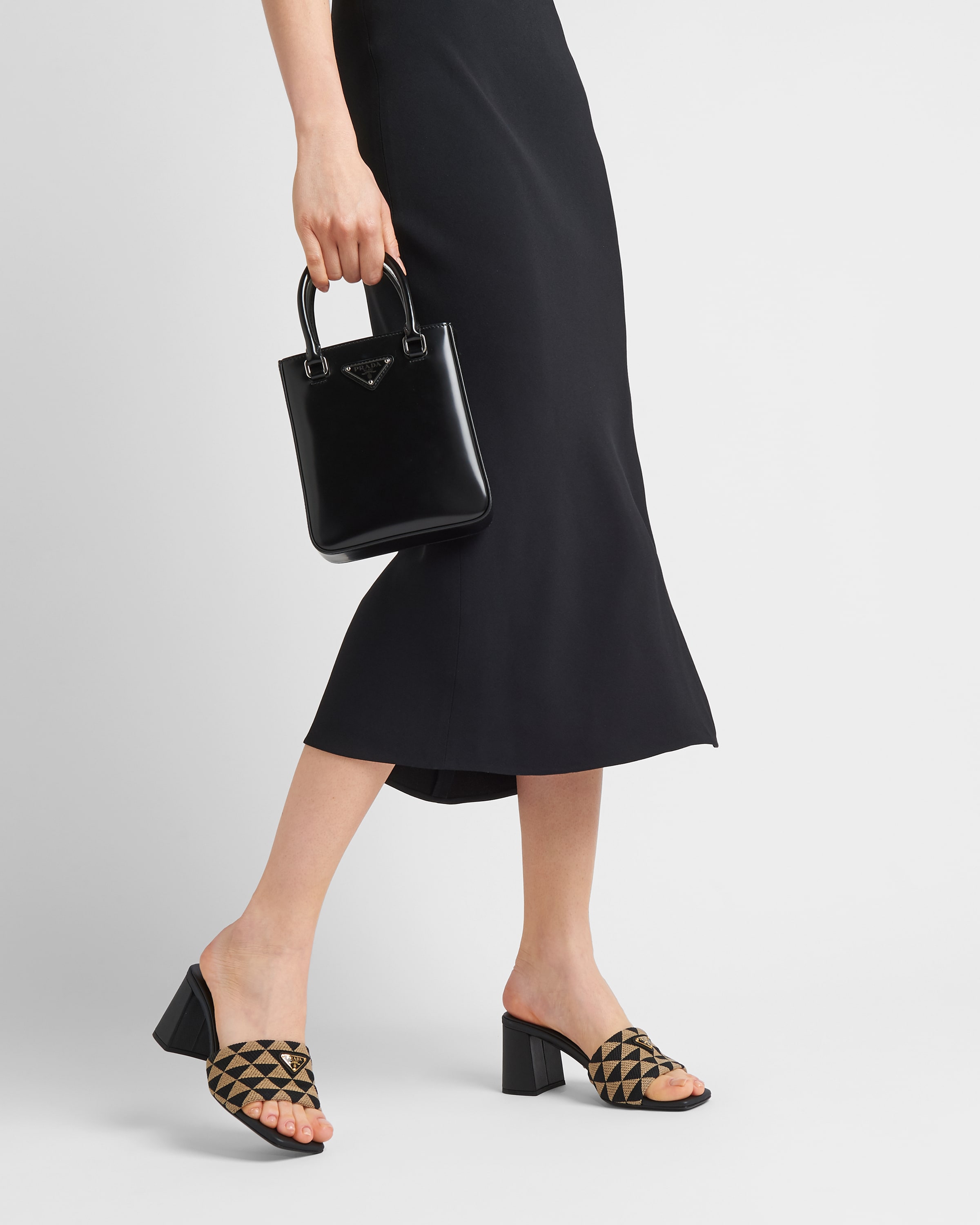Prada jacquard sandals on sale