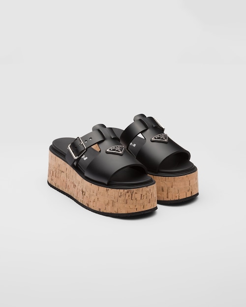 rubber platform sandals