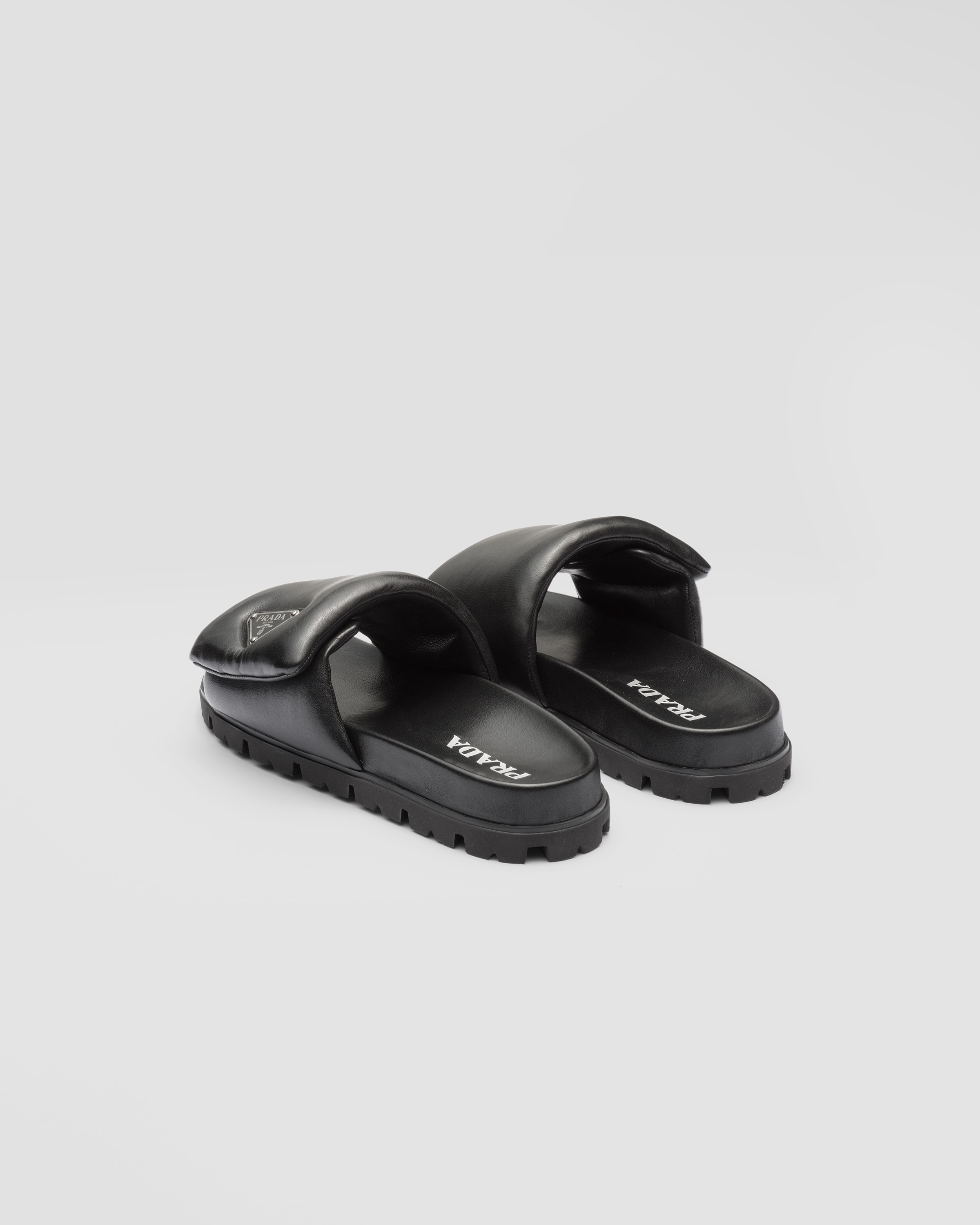 Soft padded nappa leather slides