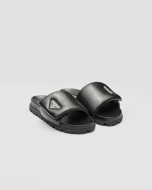 Prada Mules Soft en cuir nappa matelassé 1