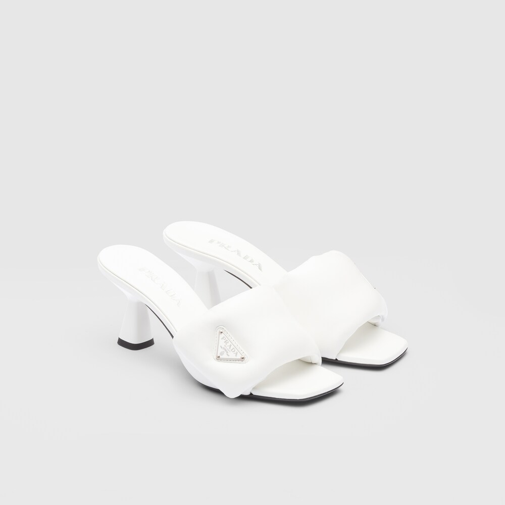 Prada Sandales Soft en nappa matelassé 1