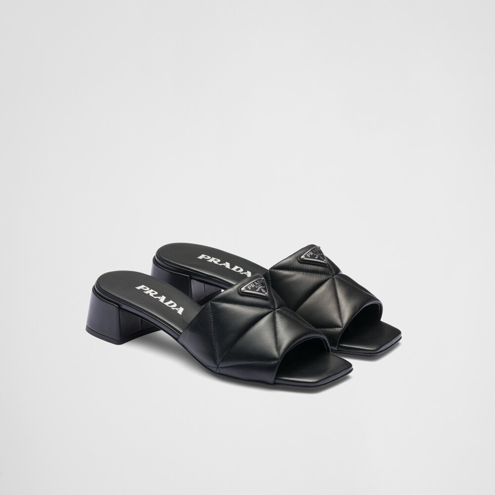 Prada Sandalias de napa acolchada 1