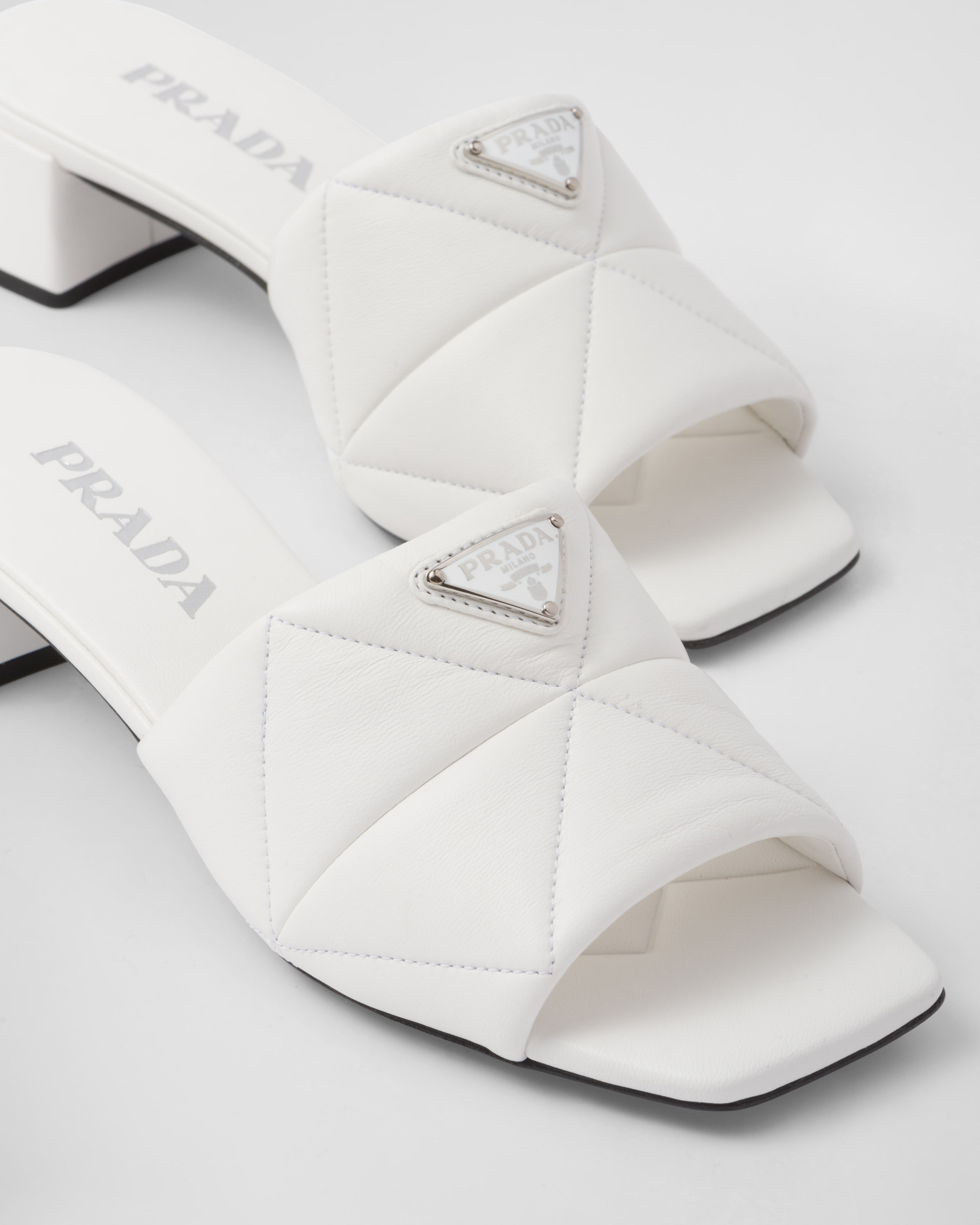 White prada slides top
