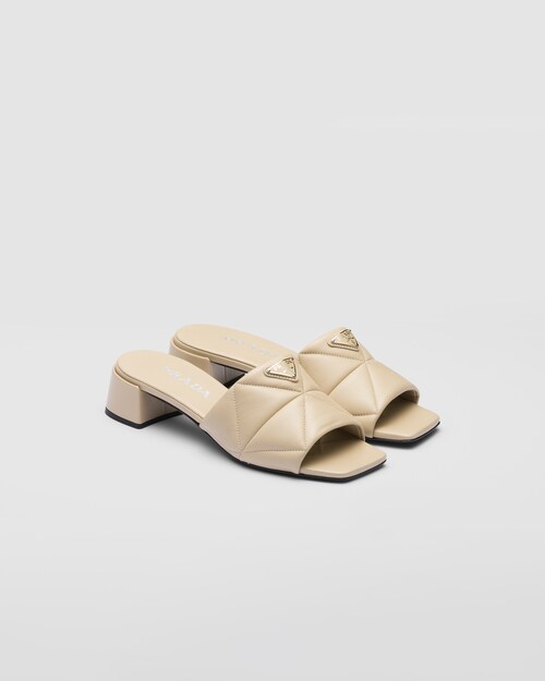 Prada Mules en cuir nappa matelassé 1