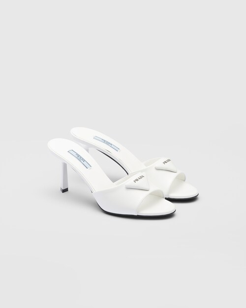 Prada Mules à enfiler en cuir brossé 1