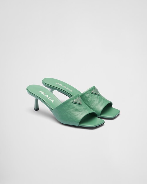 Prada Antiqued nappa leather sandals 1