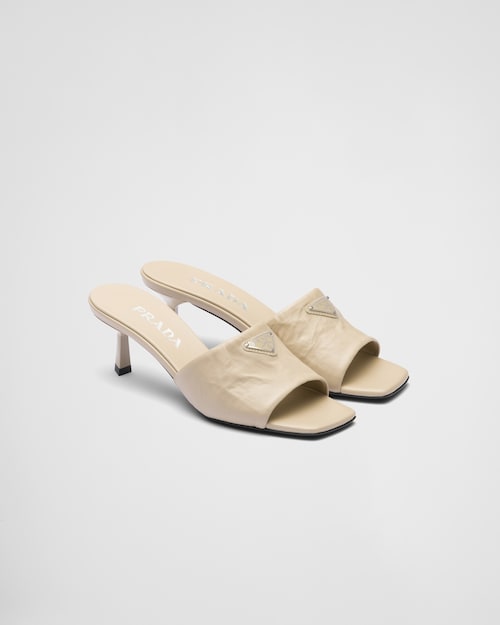 Prada Sandales en cuir nappa vieilli 1
