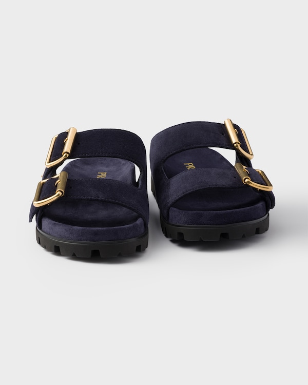 Suede strap slides  Suede strap slides