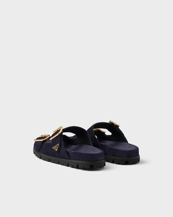 Suede strap slides  Suede strap slides