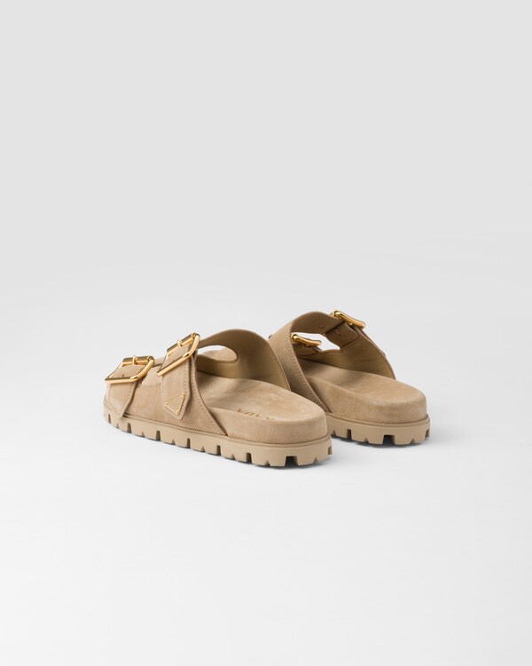 Suede strap slides  Suede strap slides