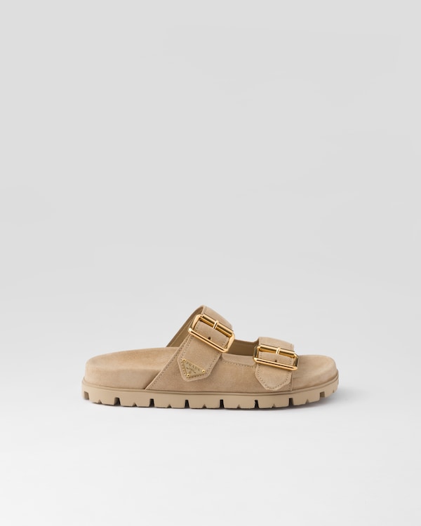 Suede strap slides  Suede strap slides