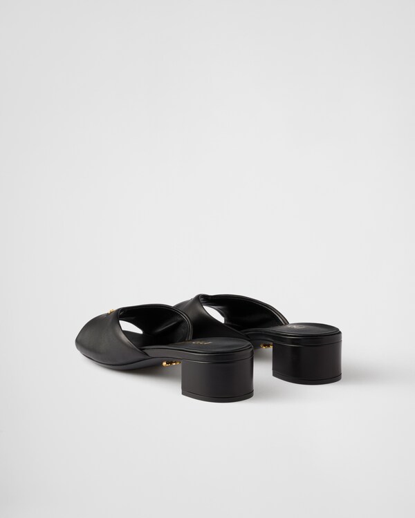 패딩 나파 가죽 샌들 - 블랙 패딩 나파 가죽 샌들 - 블랙