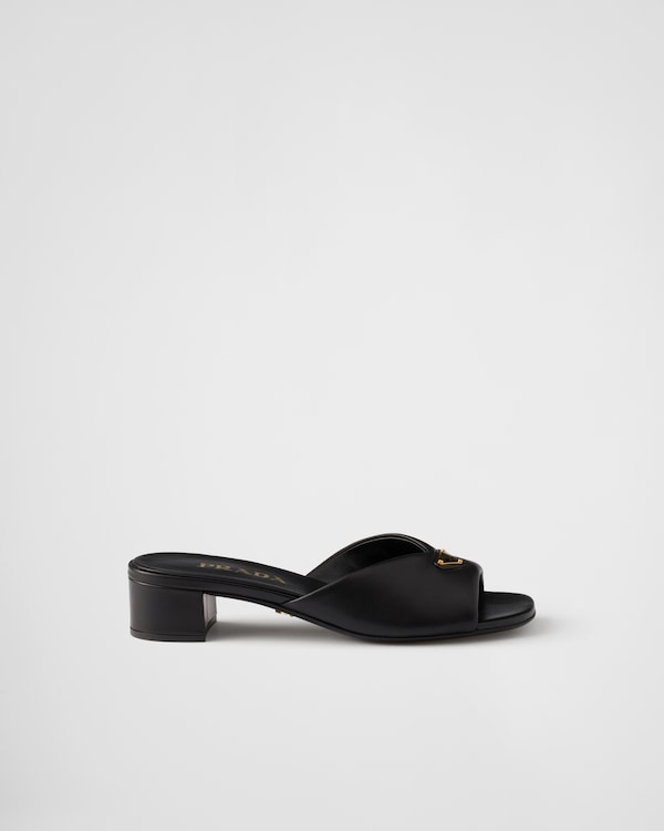 패딩 나파 가죽 샌들 - 블랙 패딩 나파 가죽 샌들 - 블랙