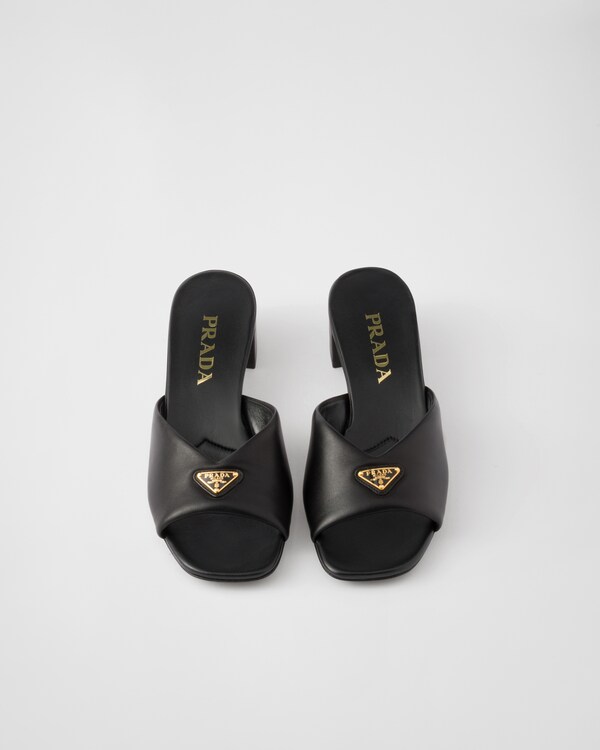 패딩 나파 가죽 샌들 - 블랙 패딩 나파 가죽 샌들 - 블랙