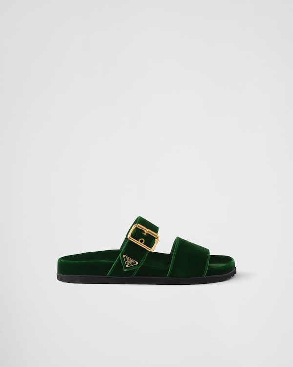 PRA SLIDES SANDALS AMBER VELVET