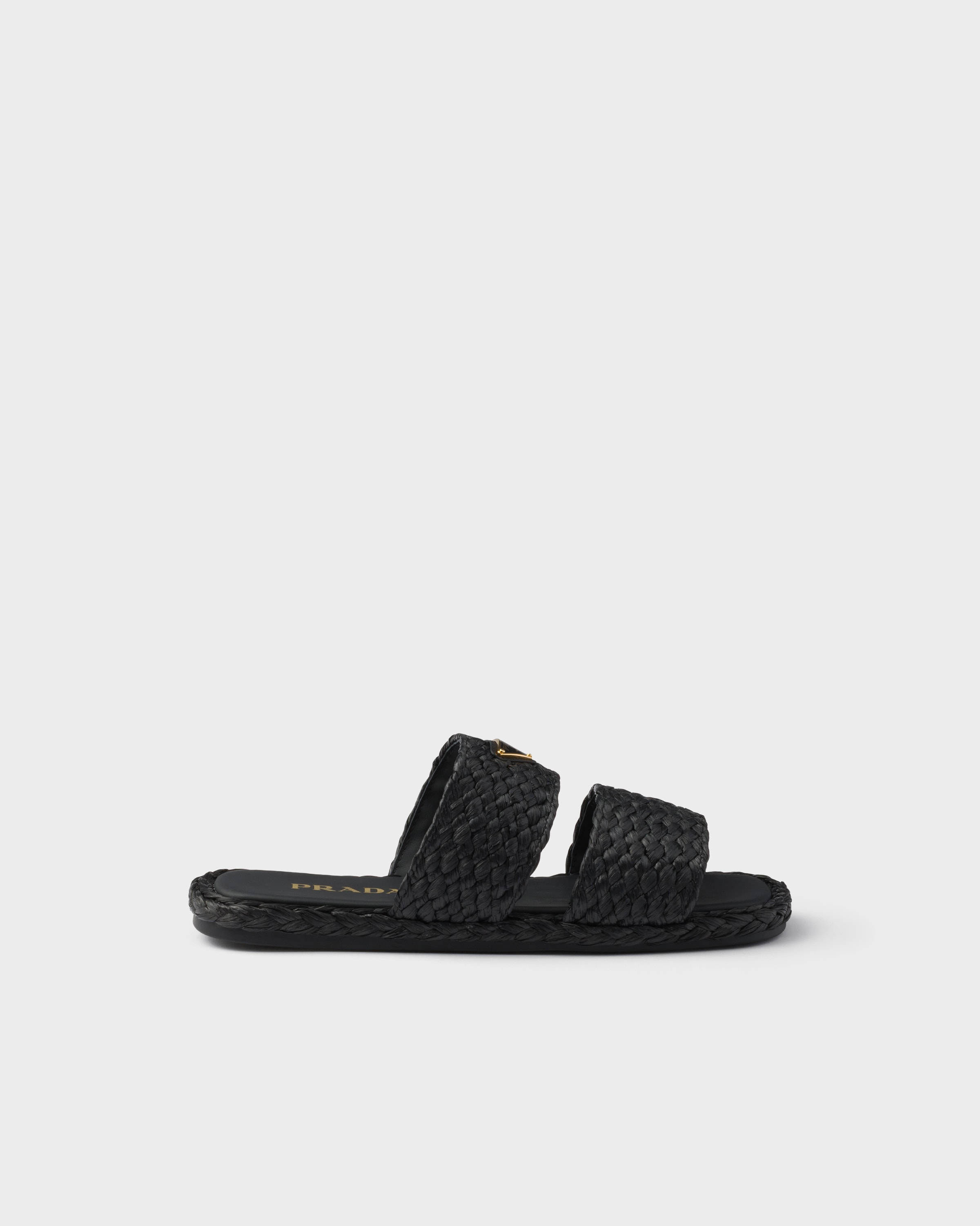 Black Raffia slides | PRADA