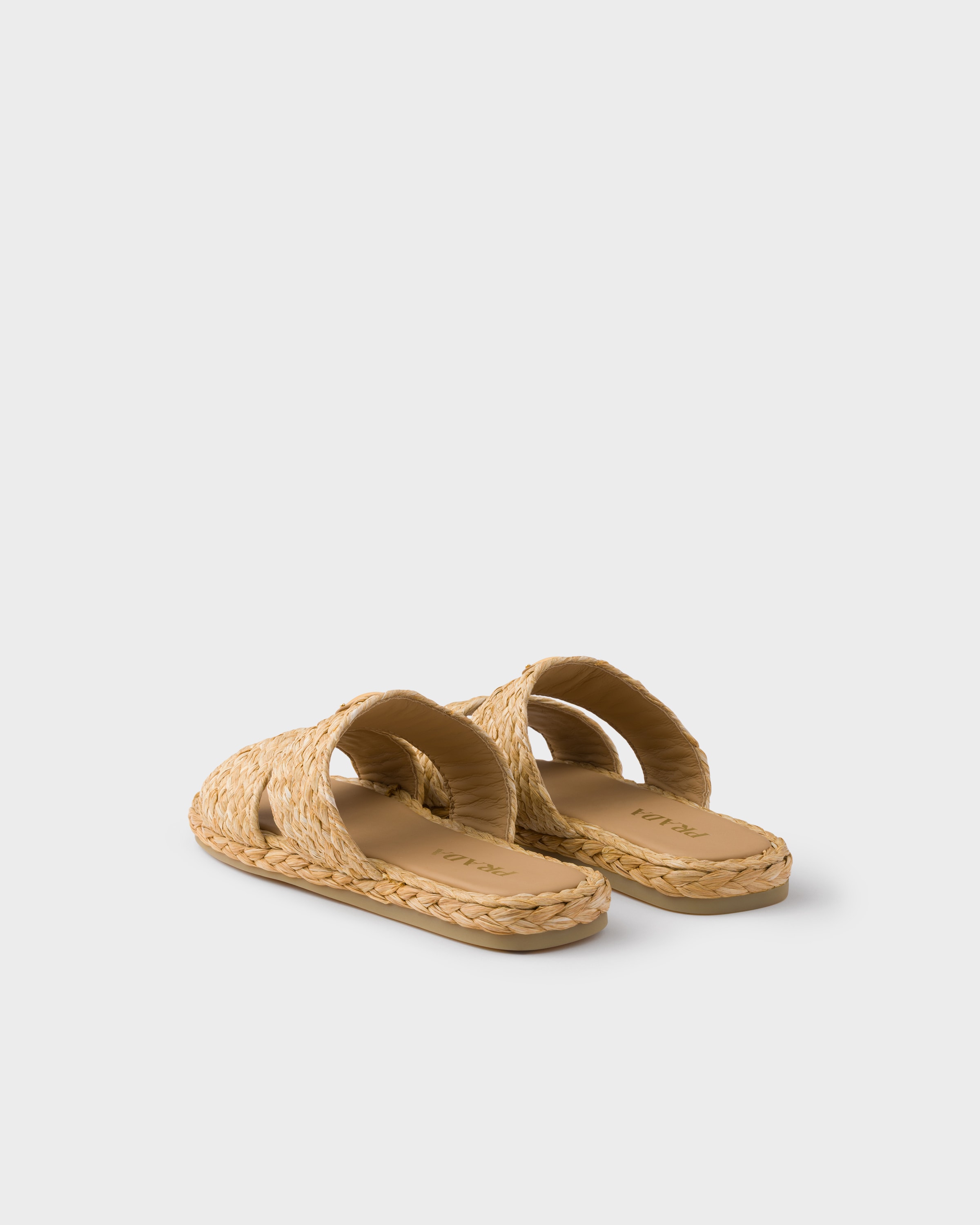 Natural Raffia slides | PRADA
