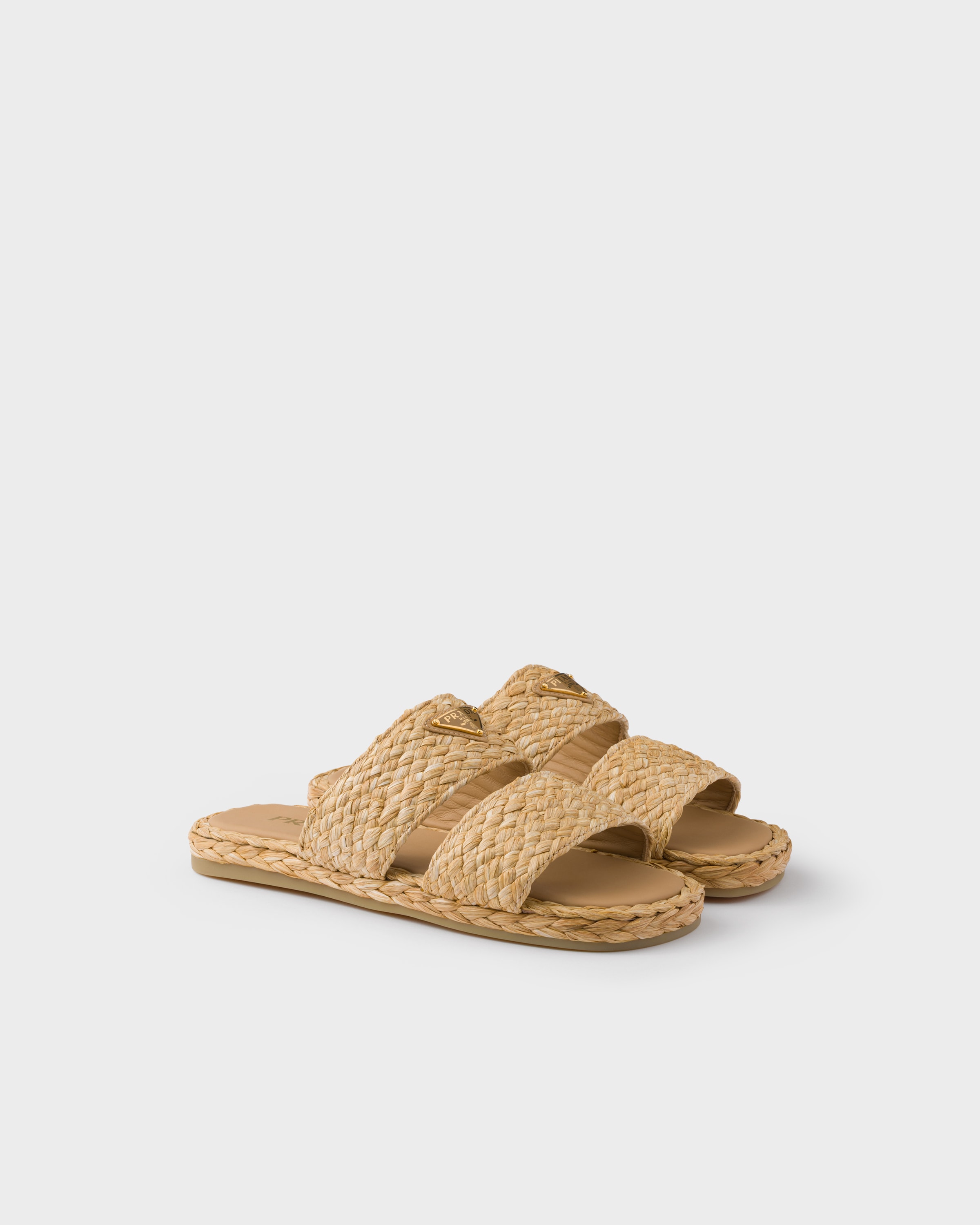 Natural Raffia Slides | PRADA