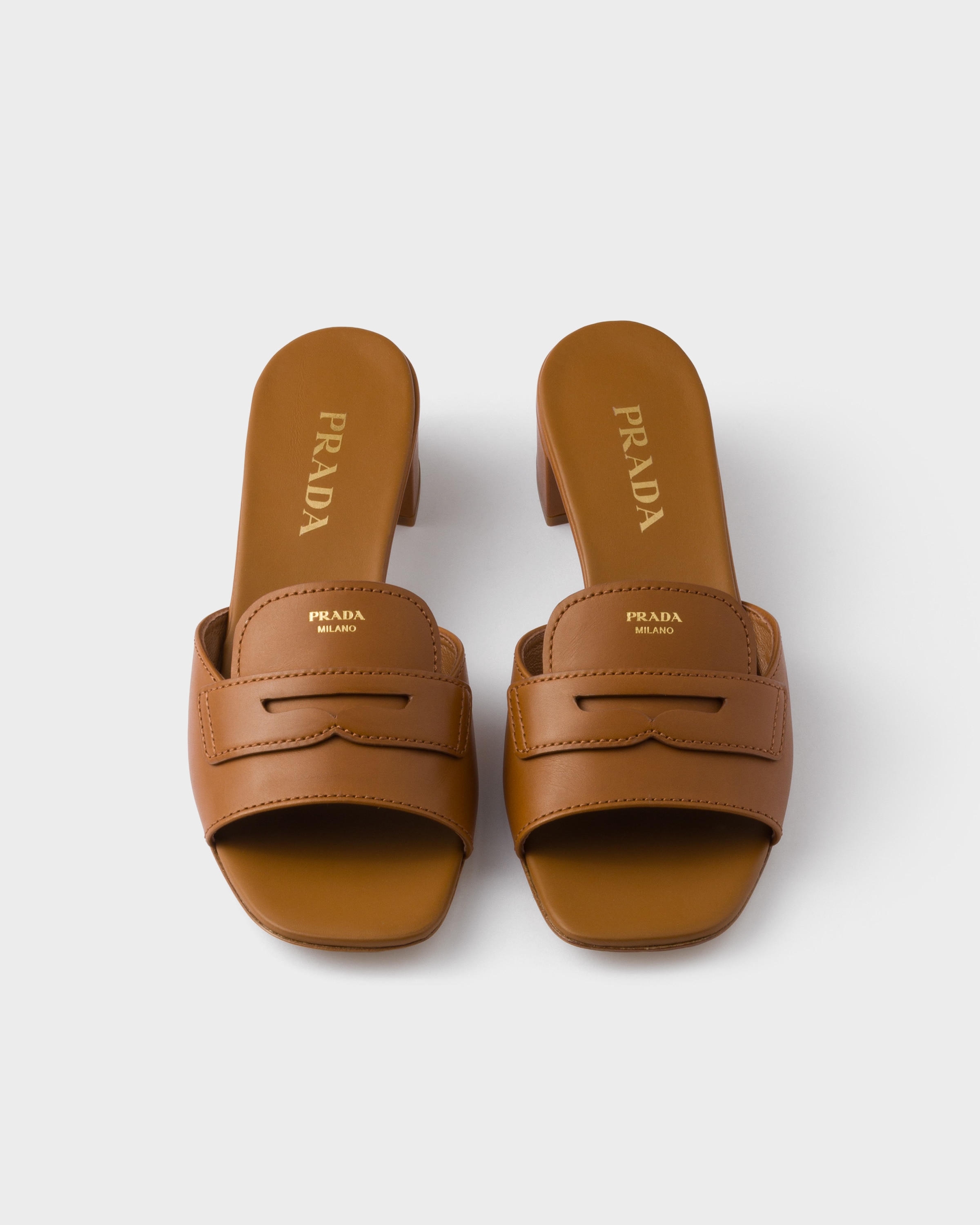 PRADA ⭐️お値下げブラウンレザー ミュール ブラウン レザー ミュール | PRADA