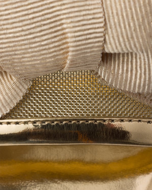 صندل من قماش شبكي - بلاتيني صندل من قماش شبكي - بلاتيني