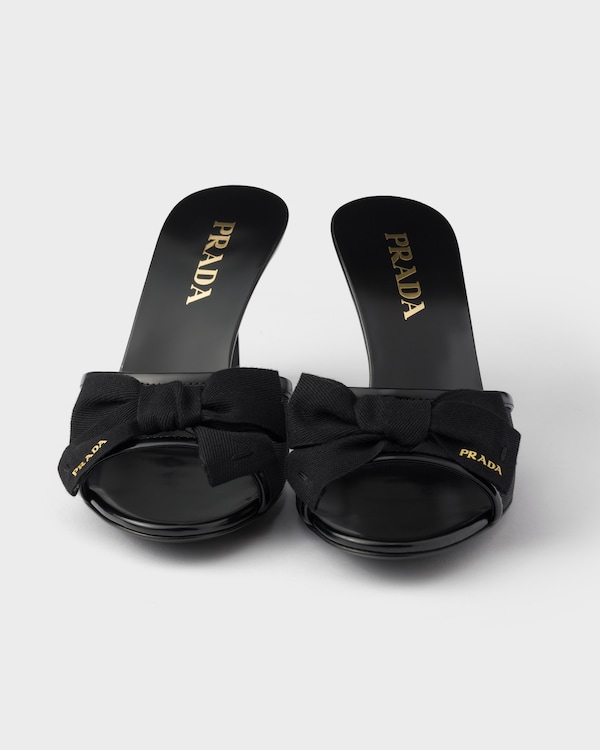 Mesh fabric mules - Black Mesh fabric mules - Black