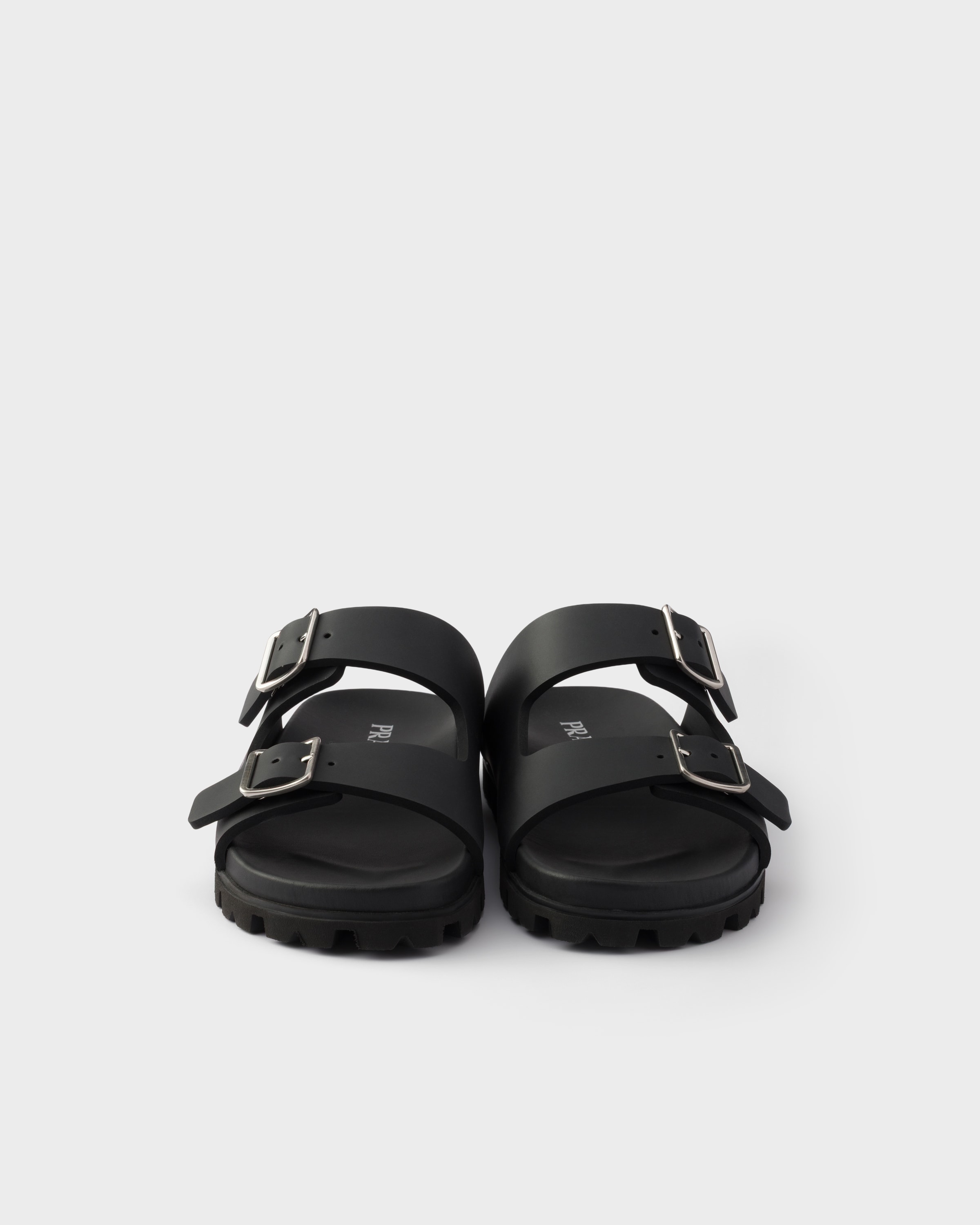 Black Rubber slides | PRADA - United States