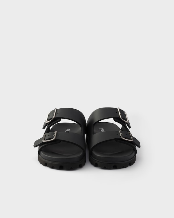 Rubber slides - Black Rubber slides - Black