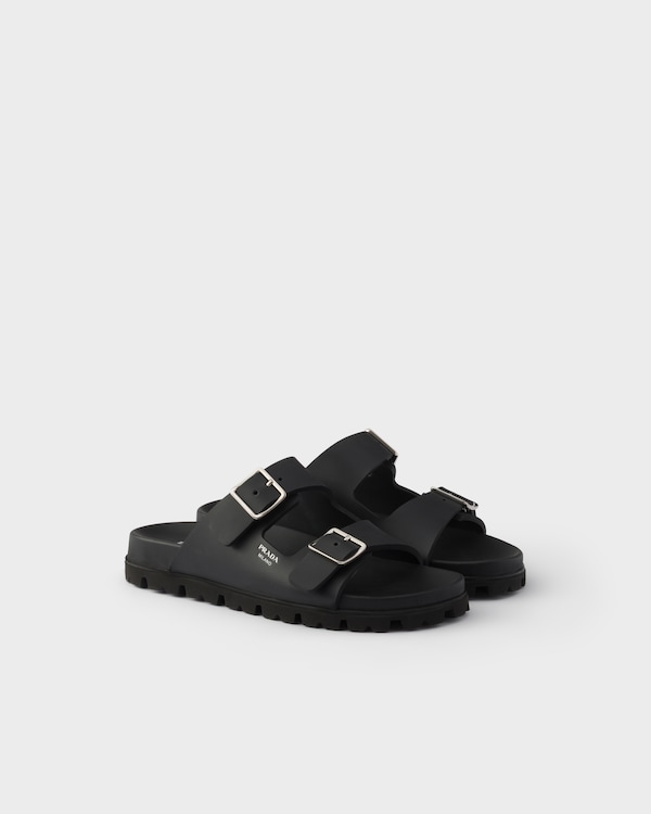 Rubber slides - Black Rubber slides - Black