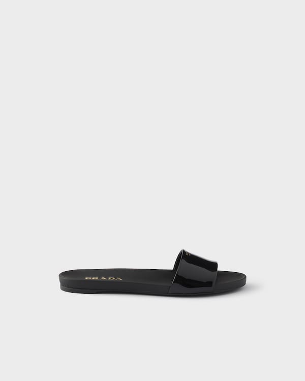 Mules en cuir verni - Noir Mules en cuir verni - Noir