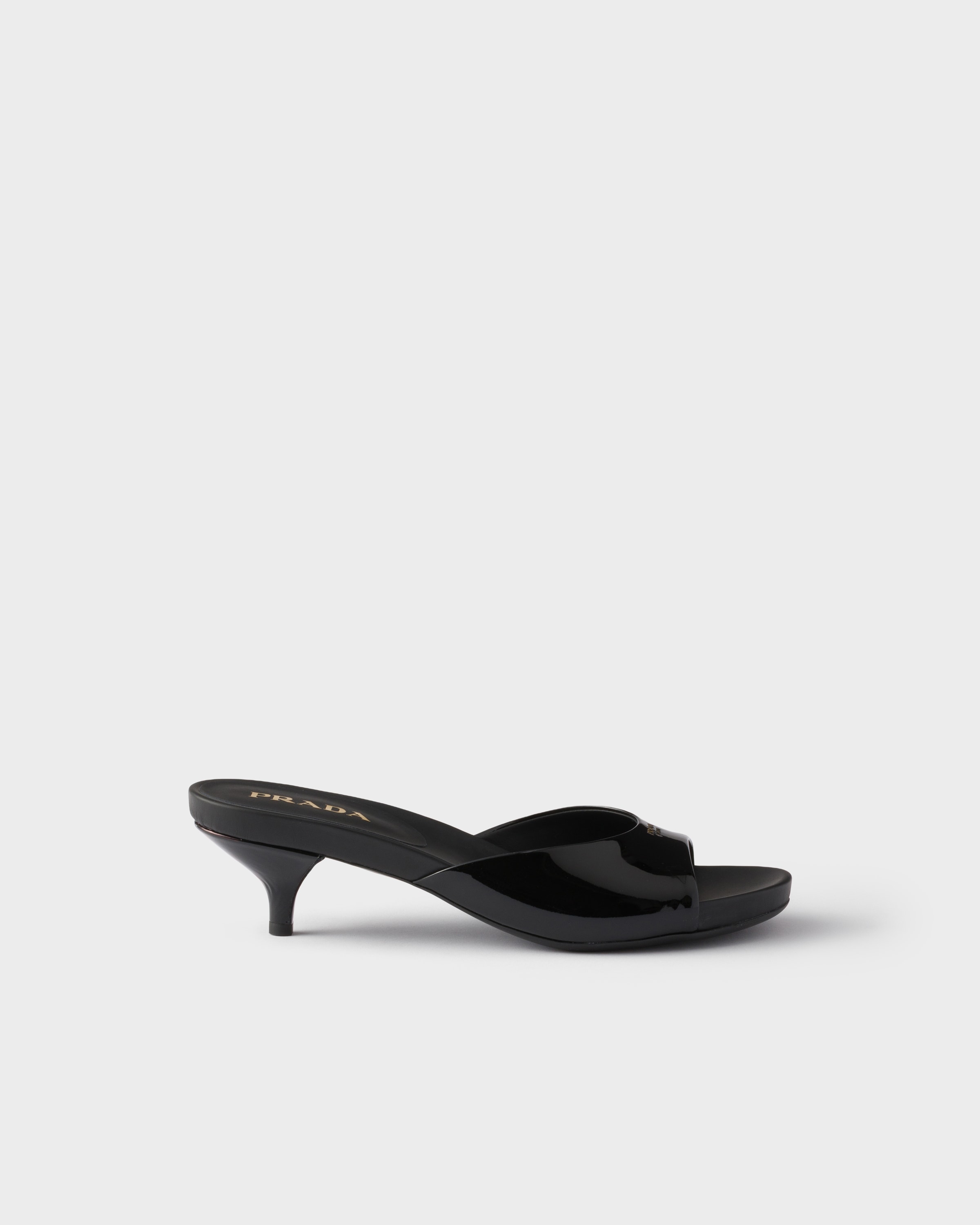 Prada Patent leather kitten heel sandals