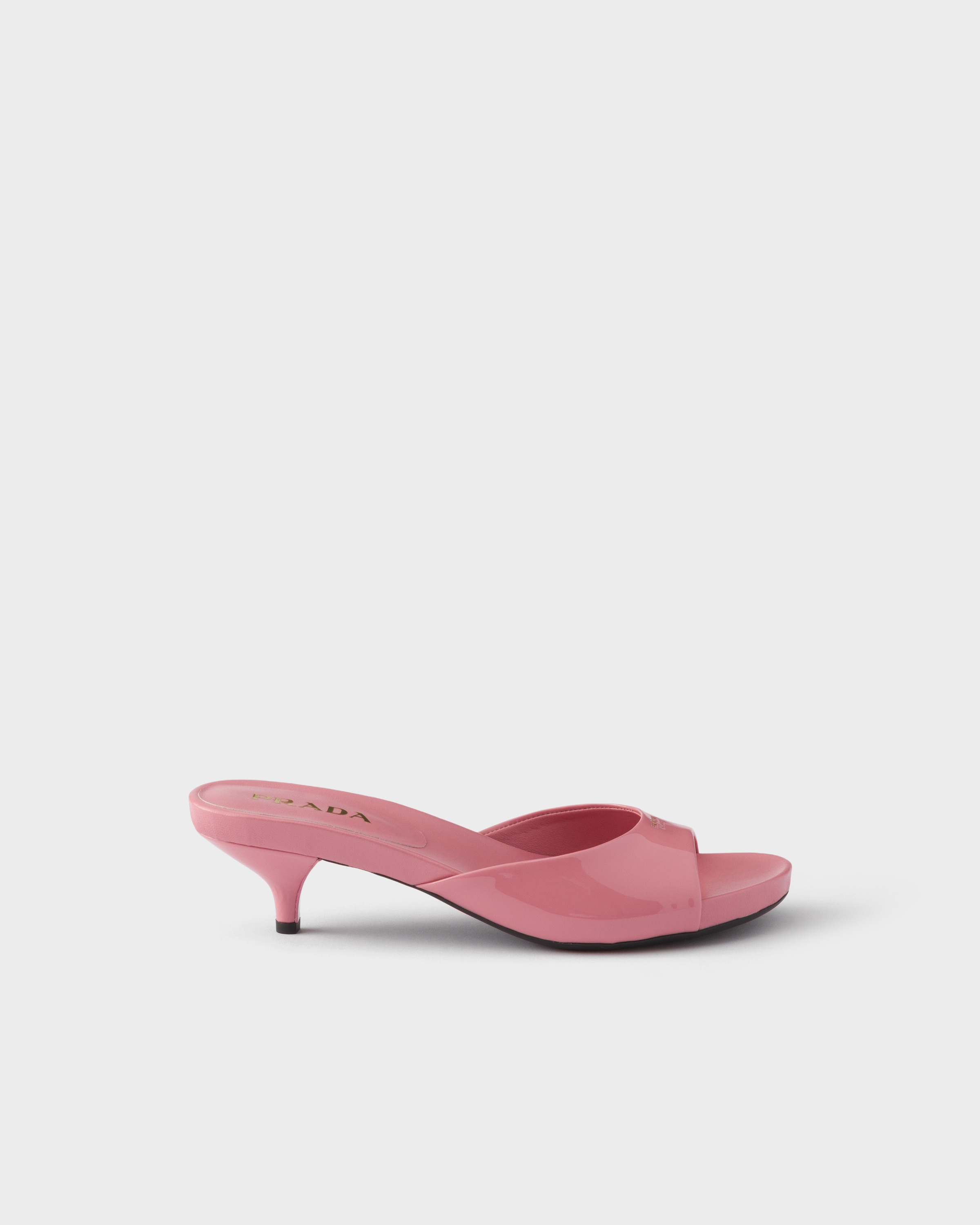 Prada Patent leather kitten heel sandals