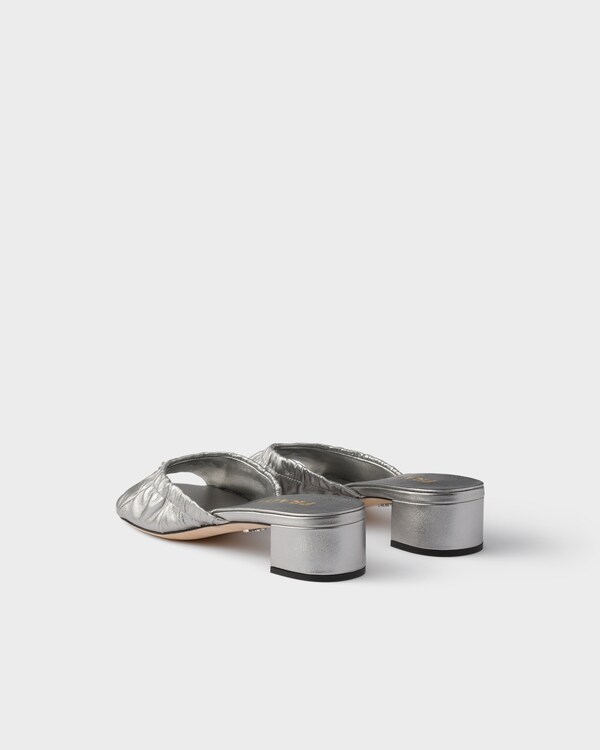 Mordoré nappa leather sandals - Chrome Mordoré nappa leather sandals - Chrome