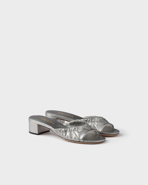 Mordoré nappa leather sandals - Chrome Mordoré nappa leather sandals - Chrome