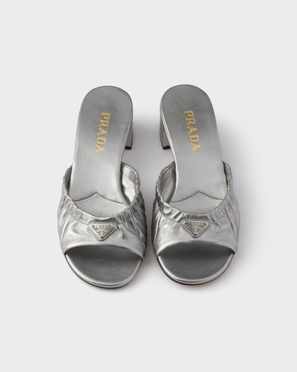 Mordoré nappa leather sandals - Chrome Mordoré nappa leather sandals - Chrome