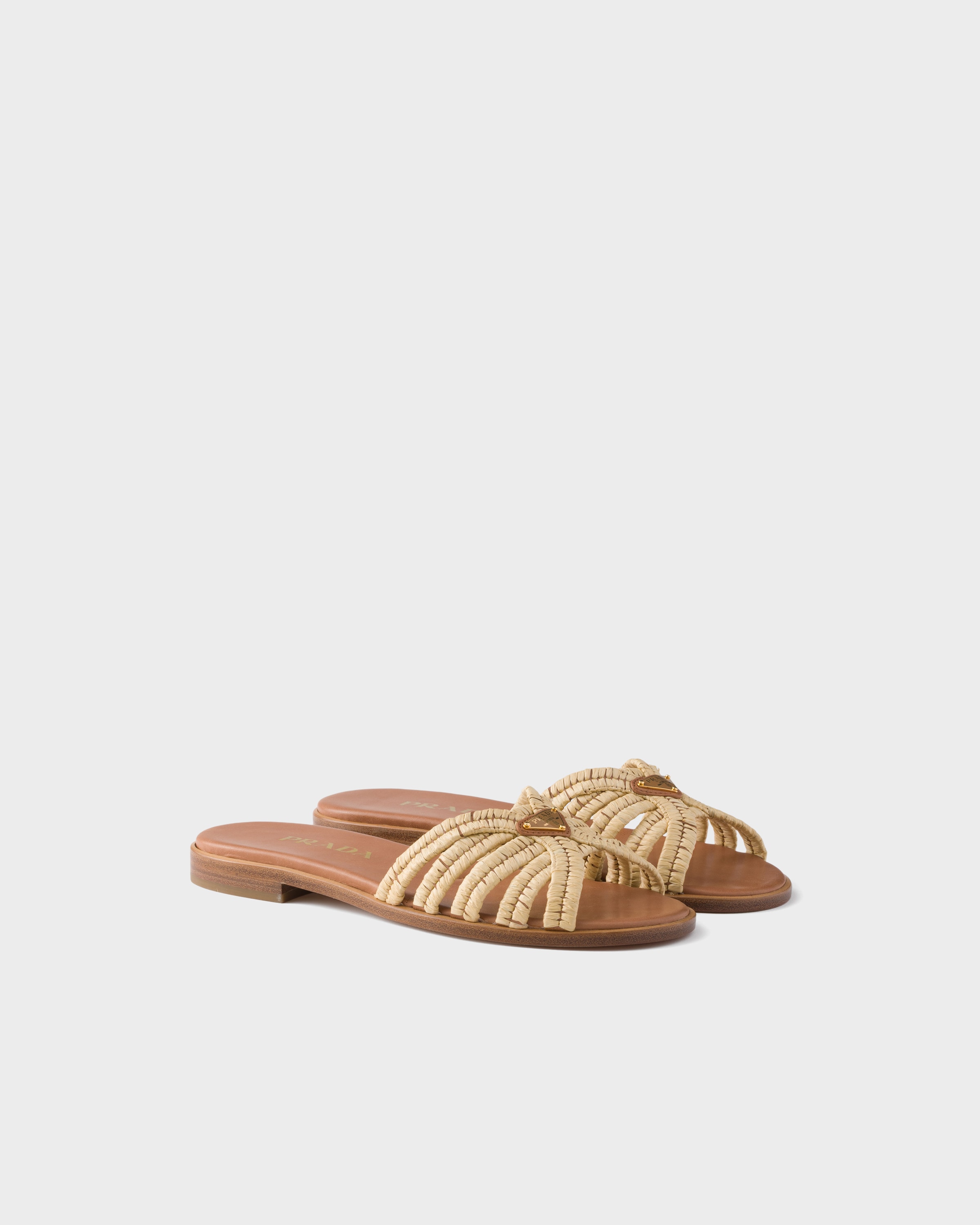 Beige Crochet slides | PRADA - United States