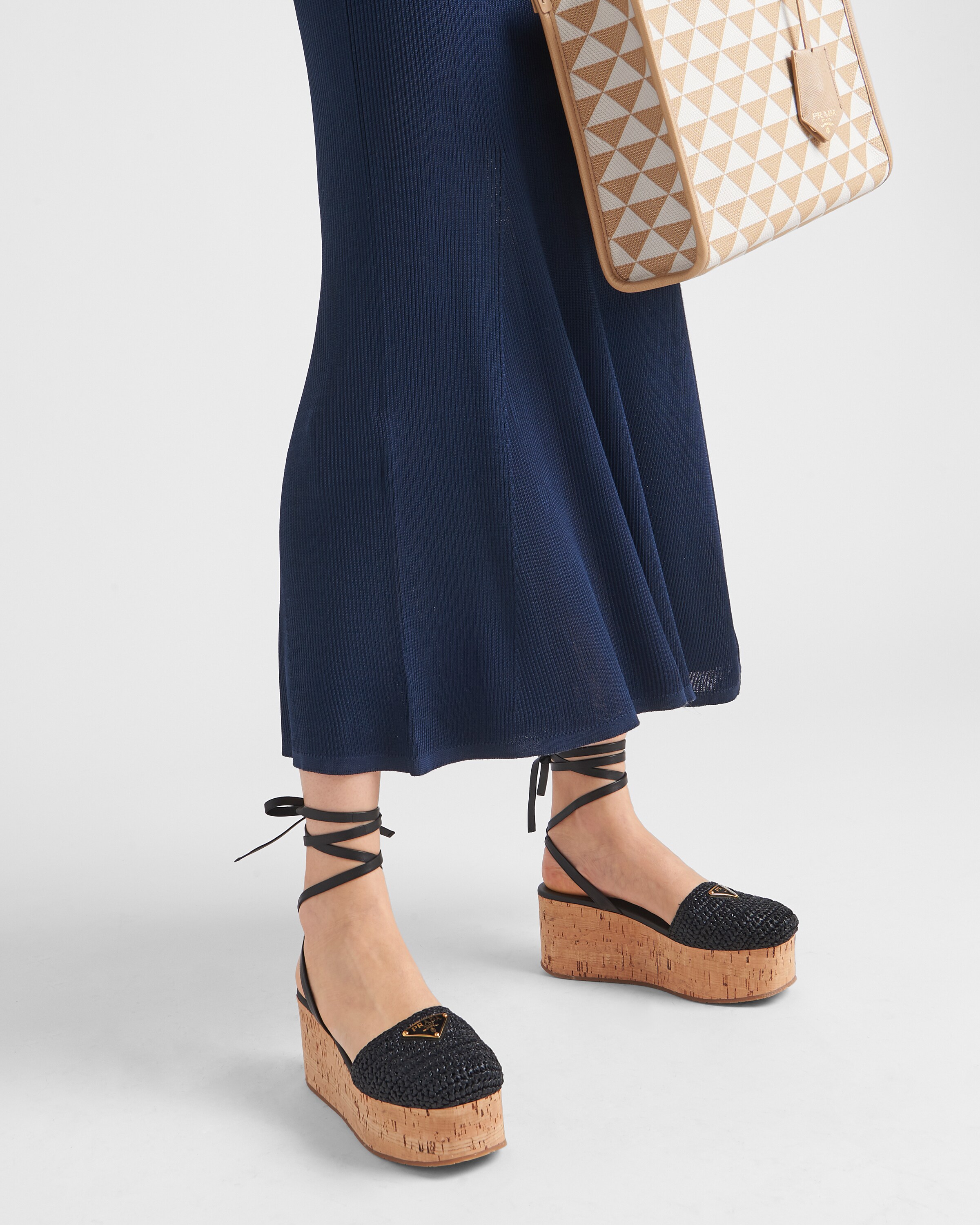 Prada espadrille wedge sandal sales