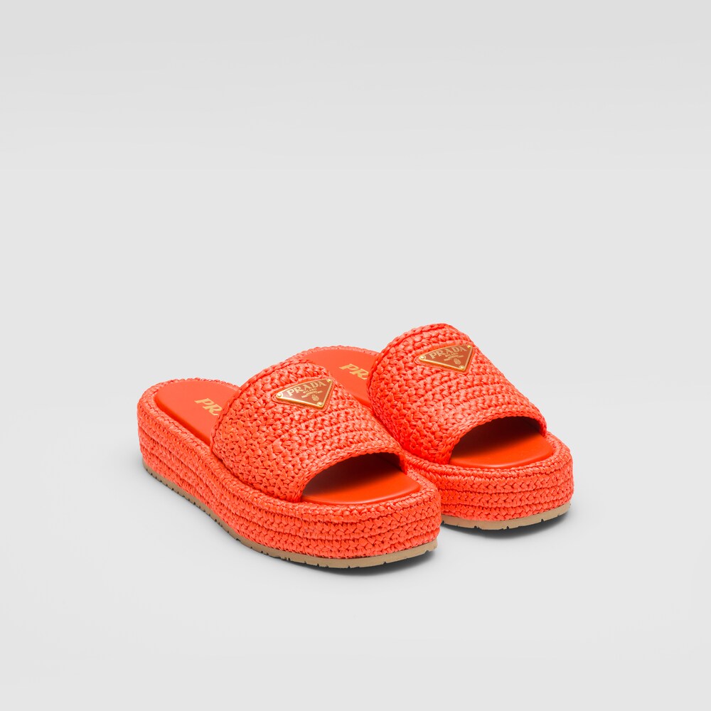 Prada Crochet flatform slides 1