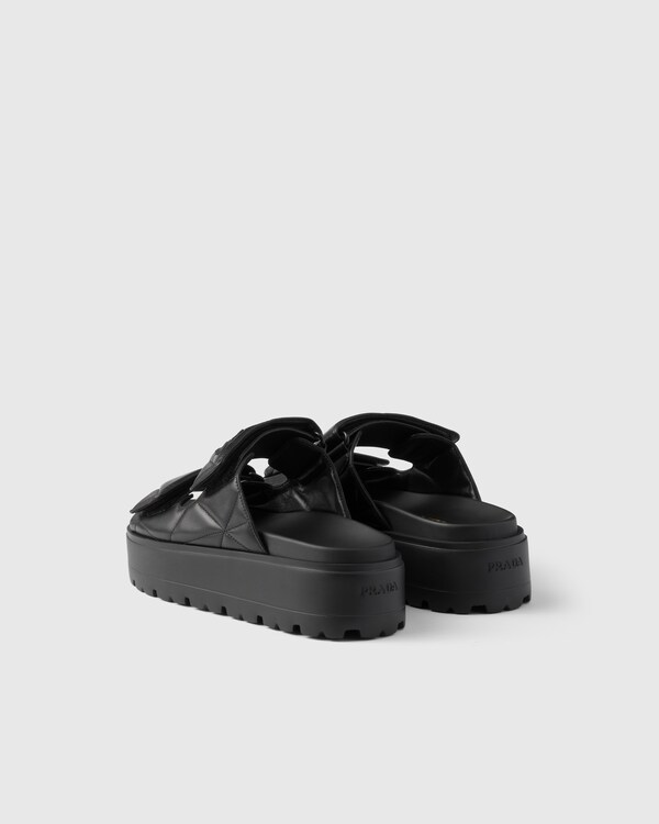 Padded nappa leather slides Padded nappa leather slides