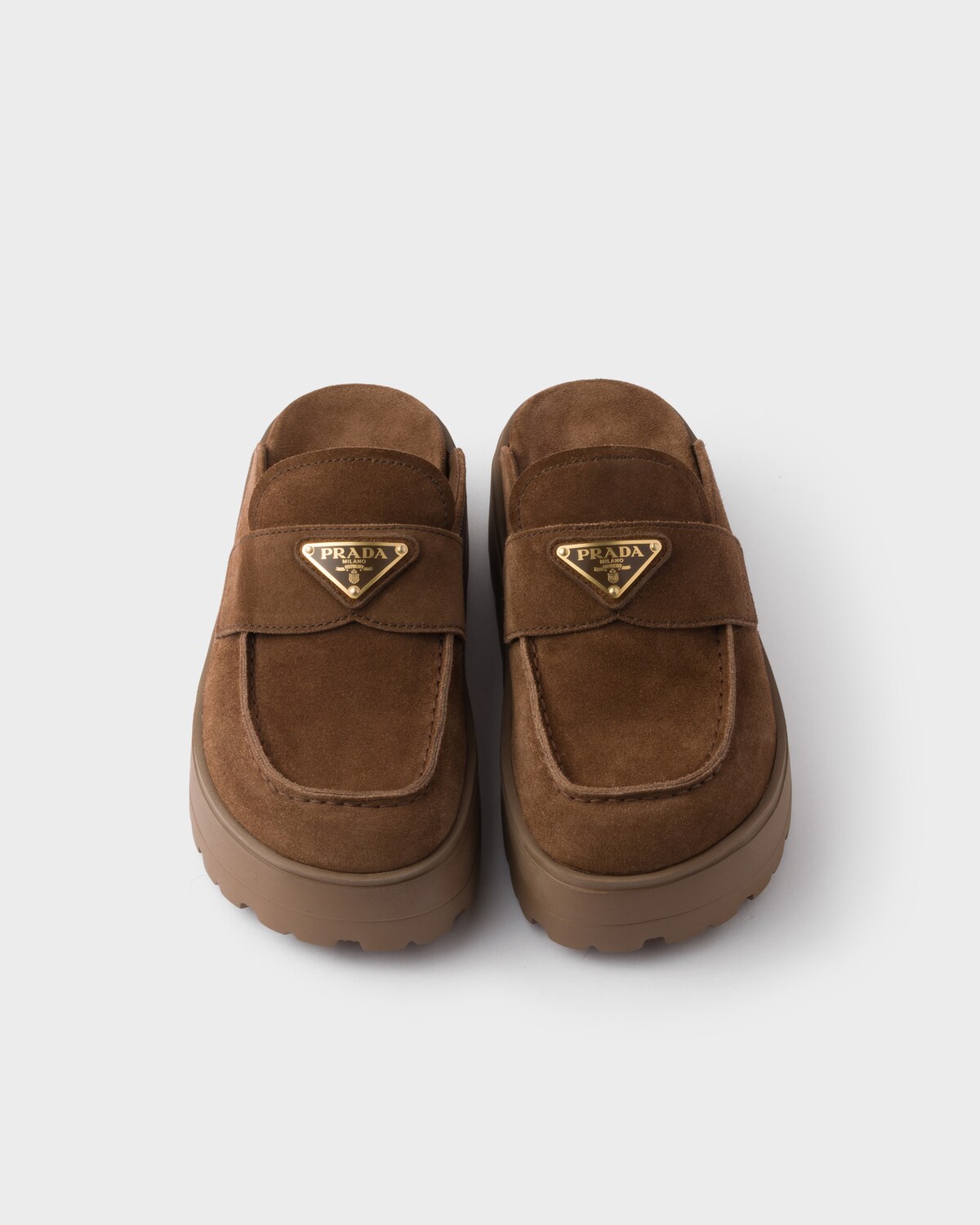 Pra White Suede Leather Mule 25mm Rubber Sole