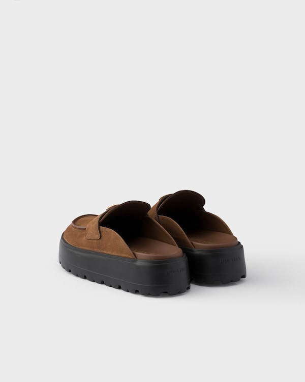 Nubuck flatform mules - Cocoa Brown Nubuck flatform mules - Cocoa Brown