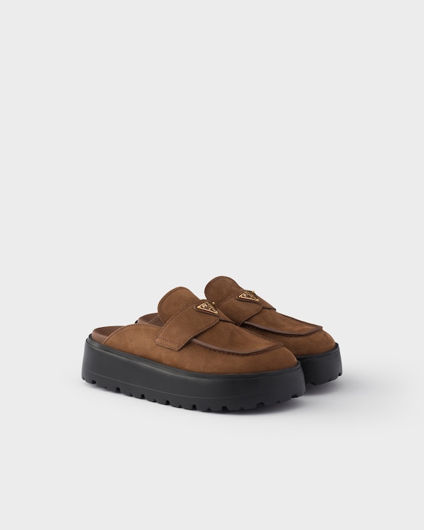 Nubuck flatform mules - Cocoa Brown Nubuck flatform mules - Cocoa Brown