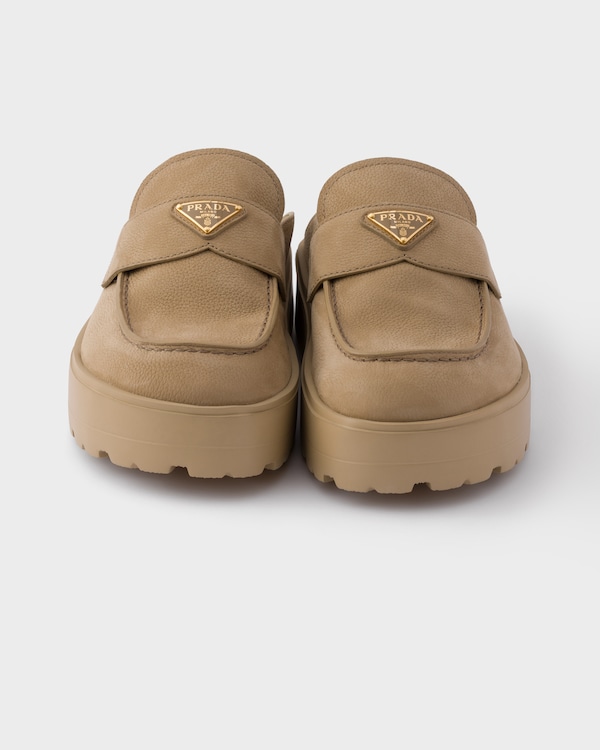 Nubuck flatform mules - Desert Beige Nubuck flatform mules - Desert Beige