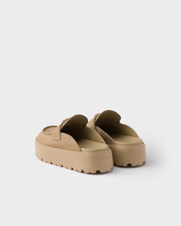 Nubuck flatform mules - Desert Beige Nubuck flatform mules - Desert Beige