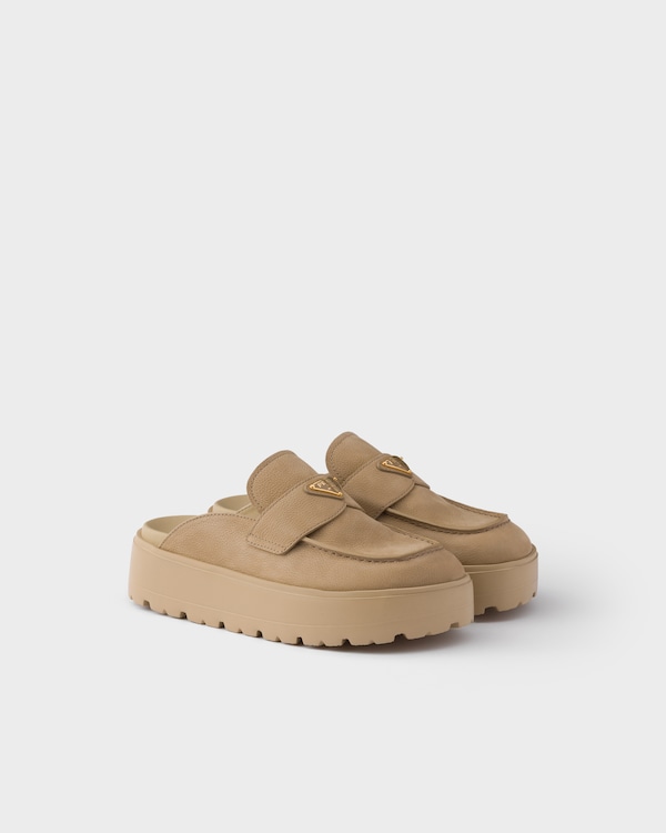 Nubuck flatform mules - Desert Beige Nubuck flatform mules - Desert Beige