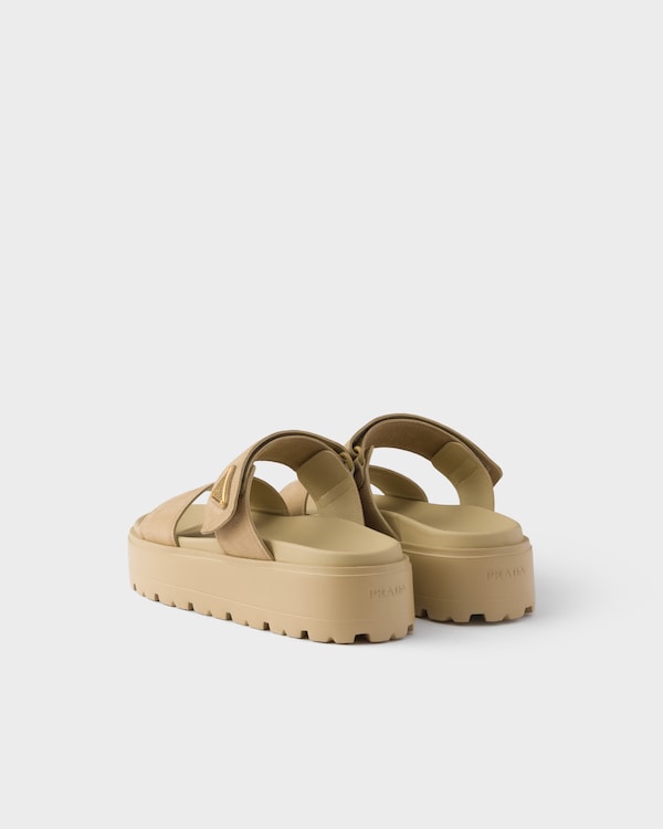 Nubuck slides - Desert Beige Nubuck slides - Desert Beige
