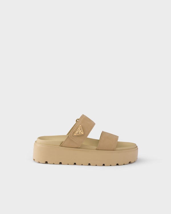 Nubuck slides - Desert Beige Nubuck slides - Desert Beige